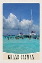 Holzschild 18x12 cm Grand Cayman Insel Amerika Yacht Bildmotiv Reisemotiv Abenteuer Reisen