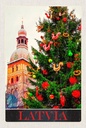 Holzschild 18x12 cm Lettland Europa Weihnachten Winter