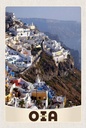 Holzschild 18x12 cm Oia Greece Griechenland Europa Insel Bildmotiv Reisemotiv Abenteuer Reisen