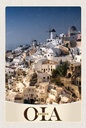 Holzschild 18x12 cm Oia Greece Insel Griechenland Bildmotiv Reisemotiv Abenteuer Reisen