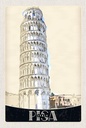 Holzschild 18x12 cm Pisa Italien Schiefer Turm Bildmotiv Reisemotiv Abenteuer Reisen