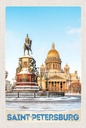Holzschild 18x12 cm Saint Petersburg Russland Skulptur Bildmotiv Reisemotiv Abenteuer Reisen