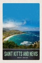 Holzschild 18x12 cm Saint Kitts and Nevis Amerika Bildmotiv Reisemotiv Abenteuer Reisen