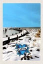 Holzschild 18x12 cm Ostsee Schnee Winterzeit Bildmotiv Reisemotiv Abenteuer Reisen
