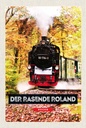 Holzschild 18x12 cm Rügen der rasende Roland Lokomotive Bildmotiv Reisemotiv Abenteuer Reisen