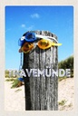 Holzschild 18x12 cm Travemünde Schwimmbrille Schnuller Bildmotiv Reisemotiv Abenteuer Reisen