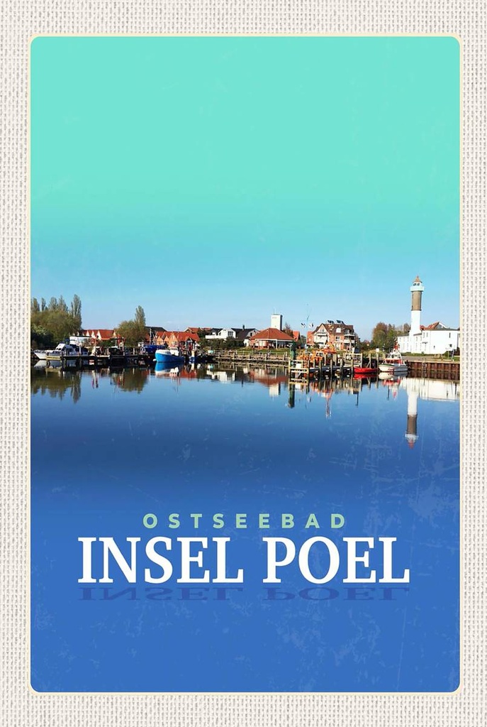 Holzschild 18x12 cm Ostseebad Insel Poel See Boot Bildmotiv Reisemotiv Abenteuer Reisen