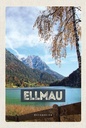 Holzschild 18x12 cm Ellmau Österreich Berge See Bildmotiv Reisemotiv Abenteuer Reisen