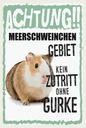 Holzschild 18x12 cm Tiere Achtung Meerschweinchen