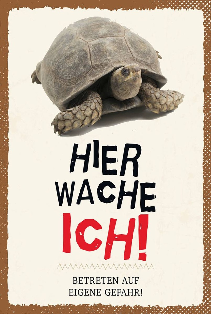 Holzschild 18x12 cm Spruchkröte hier wache eigene Gefahr