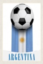 Holzschild 18x12 cm Argentinien Flagge Fußball Bildmotiv Reisemotiv Abenteuer Reisen