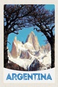 Holzschild 18x12 cm Argentinien Gebirge Wanderung Bildmotiv Reisemotiv Abenteuer Reisen
