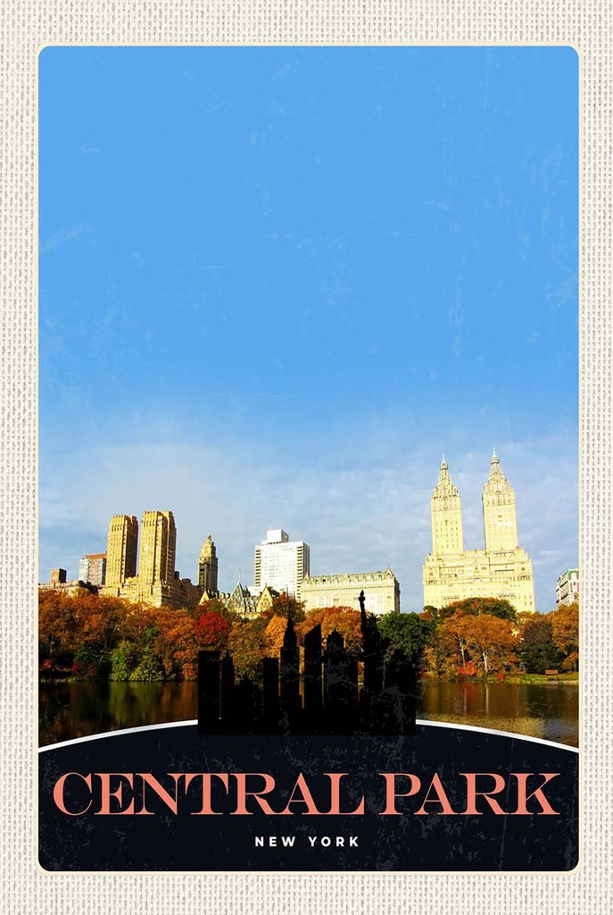 [LA-1783539-H] Holzschild 18x12 cm Central Park Amerika New York Trip Bildmotiv Reisemotiv Abenteuer Reisen