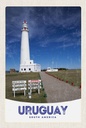 Holzschild 18x12 cm Uruguay Amerika USA Leuchtturm Bildmotiv Reisemotiv Abenteuer Reisen