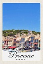 Holzschild 18x12 cm Provence Frankreich Boote Stadt