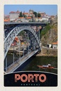 Holzschild 18x12 cm Porto Portugal Europa Brücke Bildmotiv Reisemotiv Abenteuer Reisen