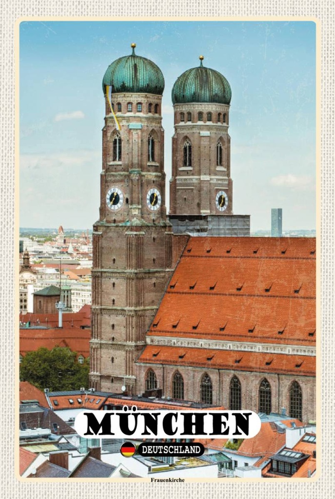 Holzschild 18x12 cm München Altstadt Frauenkirche