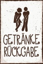 Holzschild 18x12 cm Getränke Rückgabe