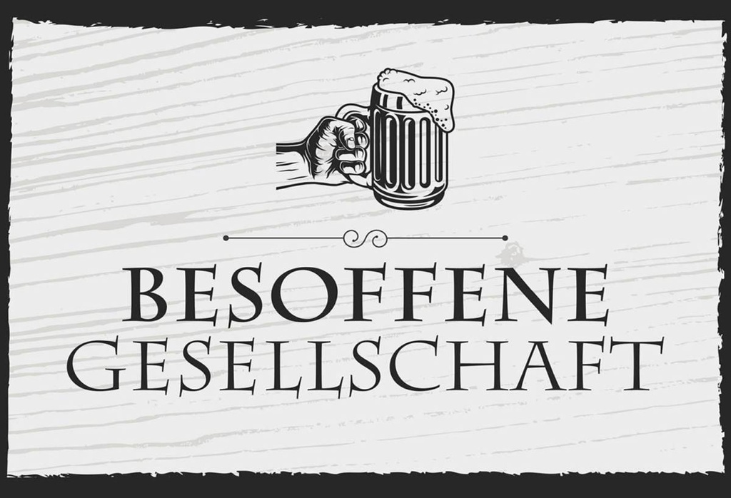 Holzschild 12x18 cm Stammtisch hier sitzen nur die