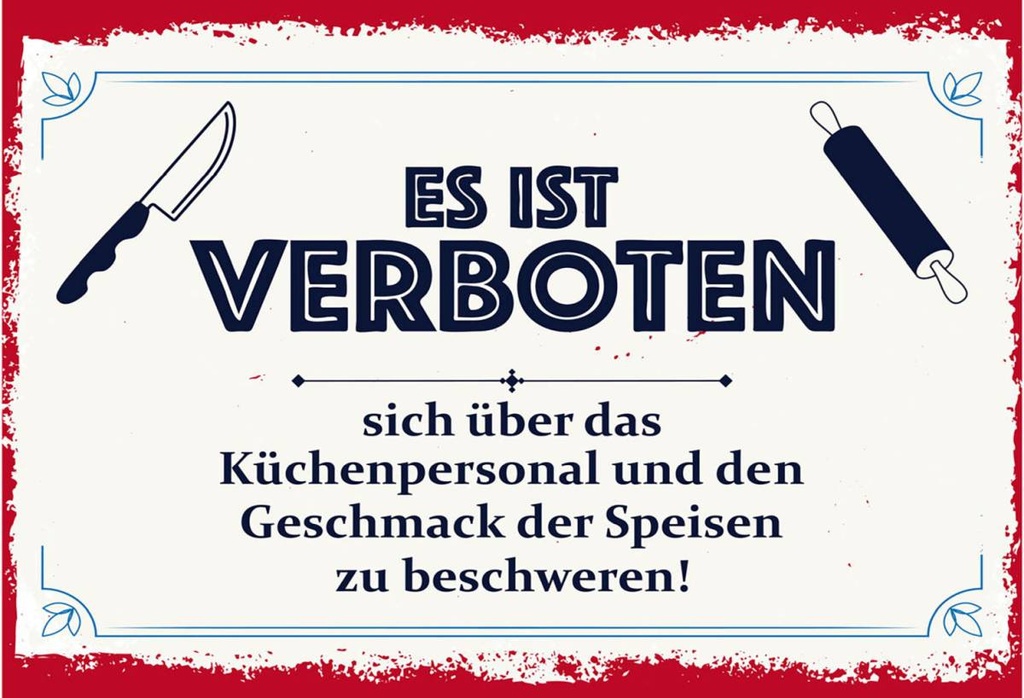 [LA-1783816-H] Holzschild 12x18 cm Es ist verboten sich über das