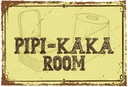 Holzschild 12x18 cm Pipi-Kaka room