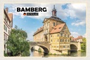 Holzschild 12x18 cm Bamberg Altes Rathaus Fluss Bildmotiv Reisemotiv Abenteuer Reisen