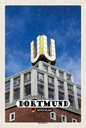 Holzschild 18x12 cm Dortmund Dortmunder U Bildmotiv Reisemotiv Abenteuer Reisen