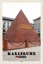 Holzschild 18x12 cm Karlsruhe Pyramide Bildmotiv Reisemotiv Abenteuer Reisen