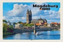 Holzschild 12x18 cm Magdeburg Dom Fluss Bildmotiv Reisemotiv Abenteuer Reisen