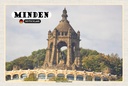 Holzschild 12x18 cm Minden Kaiser-Wilhelm-Denkmal Bildmotiv Reisemotiv Abenteuer Reisen