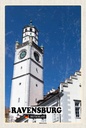Holzschild 18x12 cm Ravensburg Blaserturm Bildmotiv Reisemotiv Abenteuer Reisen