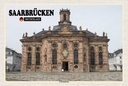 Holzschild 12x18 cm Saarbrücken Ludwigskirche Bildmotiv Reisemotiv Abenteuer Reisen