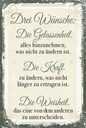 Holzschild 18x12 cm 3 Wünsche Gelassenheit Kraft