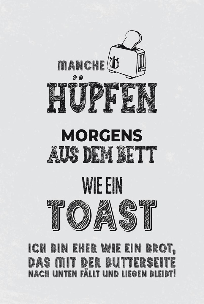 Holzschild 18x12 cm ich wie Brot nach unten fällt