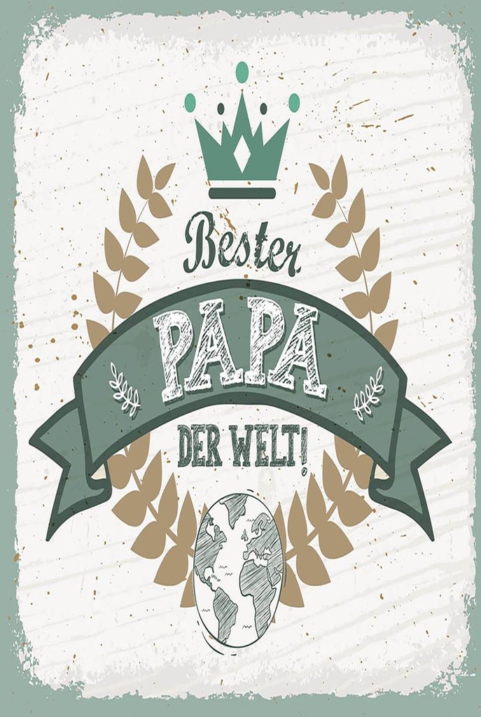 Holzschild 18x12 cm Bester Papa der Welt