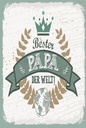 Holzschild 18x12 cm Bester Papa der Welt
