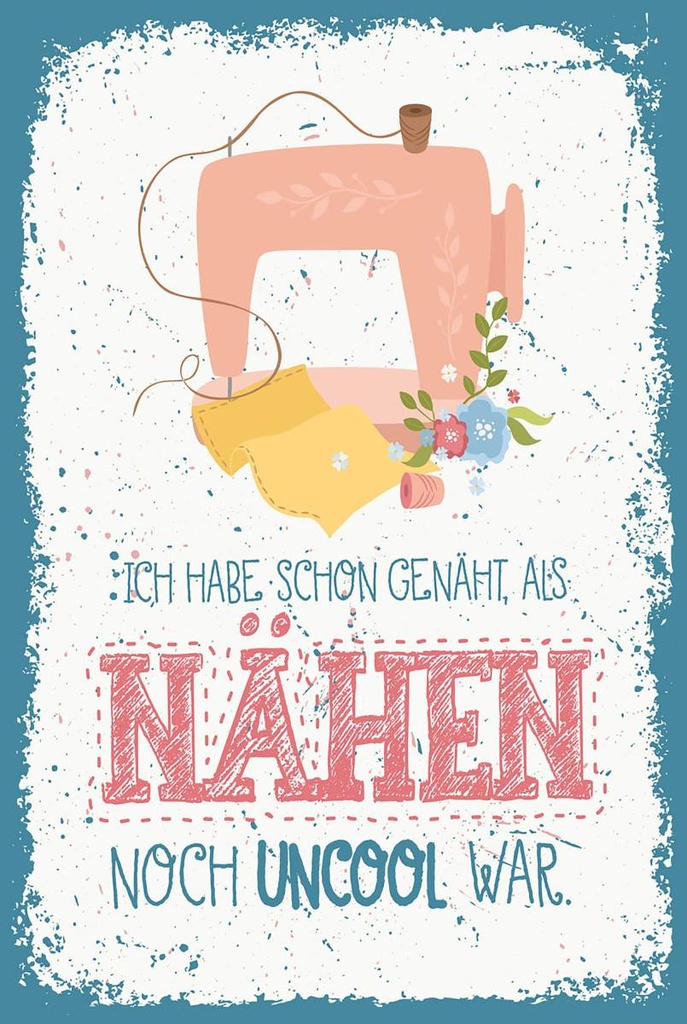 Holzschild 18x12 cm NÄHEN habe schon genäht als