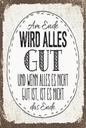 Holzschild 18x12 cm am Ende wird alles gut