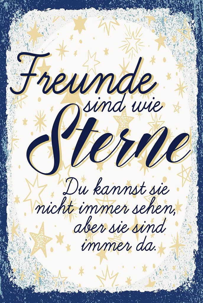 Holzschild 18x12 cm Freunde wie Sterne sind immer da
