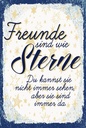 Holzschild 18x12 cm Freunde wie Sterne sind immer da
