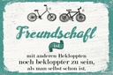 Holzschild 12x18 cm Freundschaft noch bekloppter sein