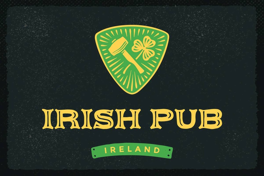 Holzschild 12x18 cm Ireland Irish pub Alkohol
