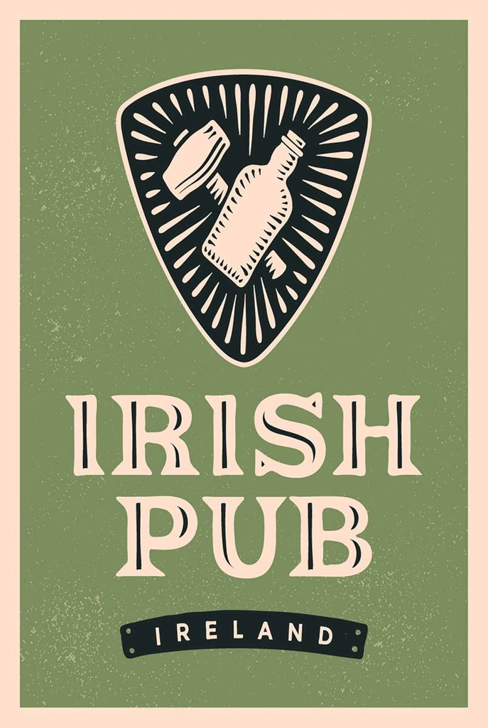 Holzschild 18x12 cm Ireland Irish pub Alkohol