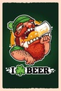 Holzschild 18x12 cm Alkohol i love Beer Bier