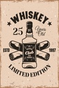Holzschild 18x12 cm Whiskey 25 years Limited Edition