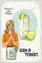 Holzschild 18x12 cm Mummy´s little Helper Gin & Tonic