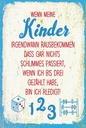 Holzschild 18x12 cm Kinder wenn ich bis drei zähle