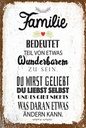 Holzschild 18x12 cm Familie Teil von etwas wunderbarem