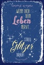 Holzschild 18x12 cm Glitzer wenn dich dein Leben nervt