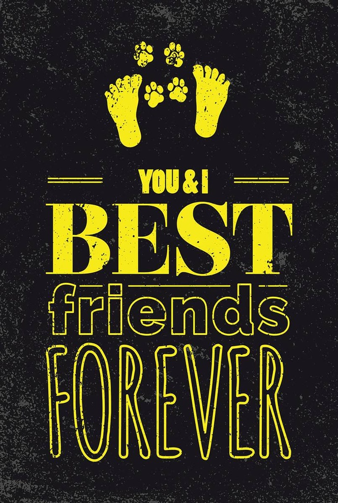 Holzschild 18x12 cm Freunde You I best friends forever